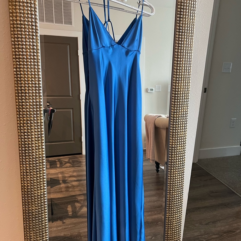 Zara Satin Dress with Open Back
